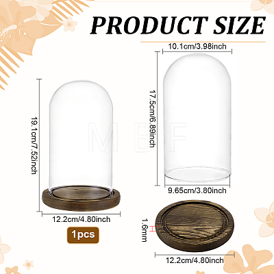 Arch Glass Dome Cover AJEW-WH0596-866D-01-1