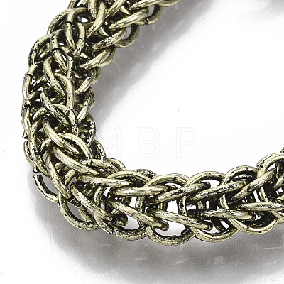 Men's Alloy Wheat Chain Bracelets BJEW-T014-09AB-1