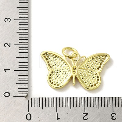 Brass Enamel Micro Pave Cubic Zirconia Pendants KK-Z042-05G-02-1