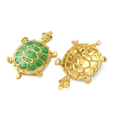 304 Stainless Steel Enamel Big Pendants STAS-L299-24G-04-1