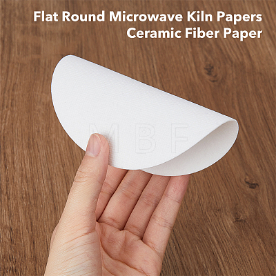 SUPERFINDINGS 80Pcs Flat Round Microwave Kiln Papers AJEW-FH0004-27-1