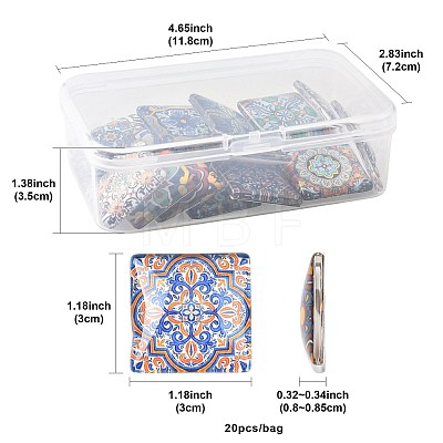 1 Bag Glass Cabochons GGLA-FS0001-19B-1