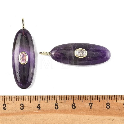 Natural Amethyst Pendants G-D357-02B-1