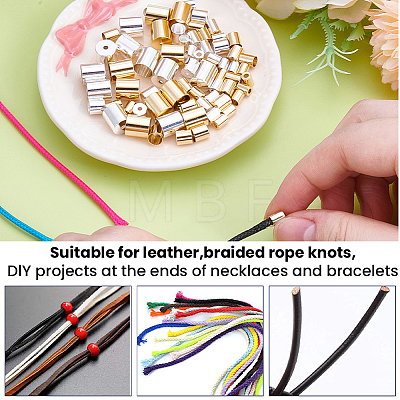 80Pcs 8 Styles Brass Cord Ends KK-CN0003-46-1