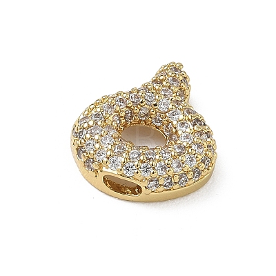 Brass Micro Pave Clear Cubic Zirconia Pendants KK-A300-02G-1