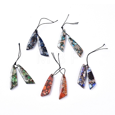 Natural & Synthetic Mixed Stone Pendants G-G827-04-1