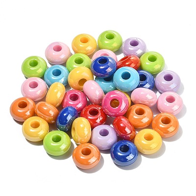 Opaque Acrylic European Beads FIND-CJC0003-66-1