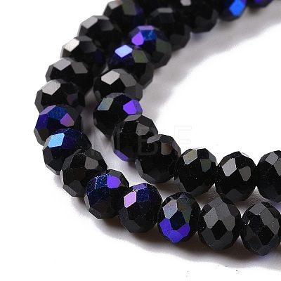 Electroplate Opaque Solid Color Glass Beads Strands EGLA-A044-P4mm-L18-1