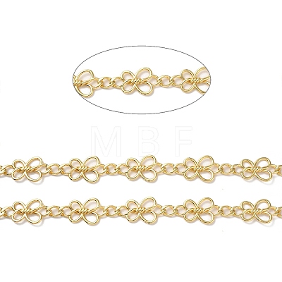 Rack Plating Brass Butterfly Link Chains CHC-C005-11G-1