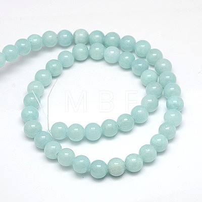 Natural Yellow Jade Beads Strands X-G-G598-6mm-YXS-20-1