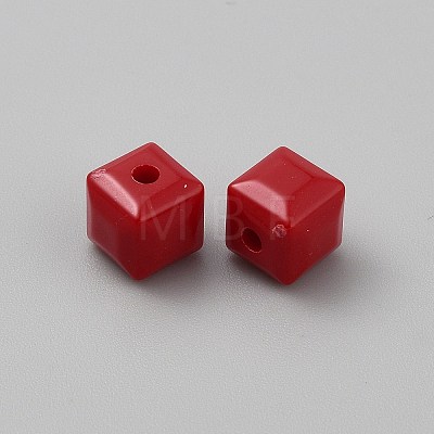 Opaque Acrylic Beads MACR-WH20001-13D-1