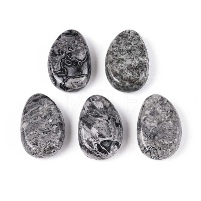 Natural Map Stone Pendants G-N349-08C-1