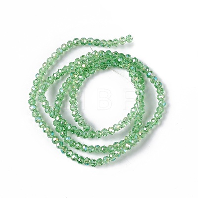 Electroplate Glass Beads Strands X-EGLA-R048-2mm-10-1