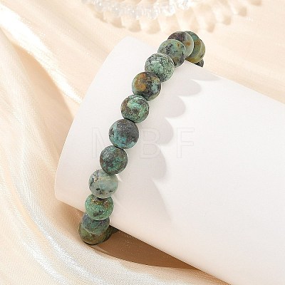 8.5MM Frosted Natural Mixed Gemstone Beaded Stretch Bracelets BJEW-JB14456-1