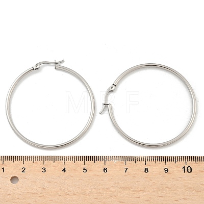 Tarnish Resistant 304 Stainless Steel Big Hoop Earrings LS-EJEW-F105-06P-1
