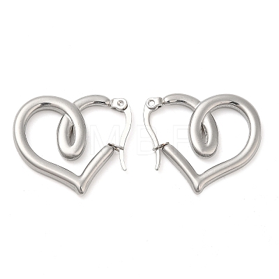 304 Stainless Steel Wire Wrap Hoop Earrings for Women EJEW-M224-04P-1