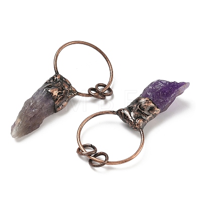 Natural Amethyst Big Pendants G-H332-06R-01-1