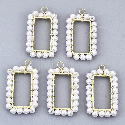 ABS Plastic Imitation Pearl Pendants KK-N233-070-NF-1
