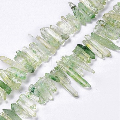 Natural Crackle Quartz Crystal Dyed Beads Strands G-I345-05G-1