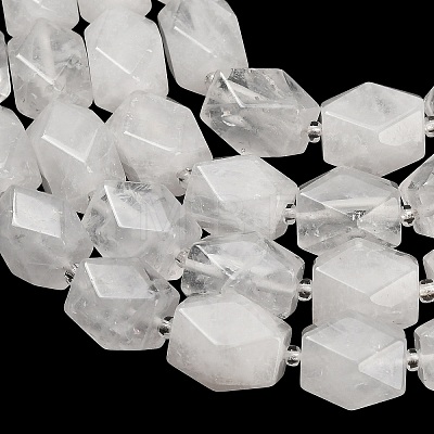 Natural Quartz Crystal Beads Strands G-Q608-11O-1