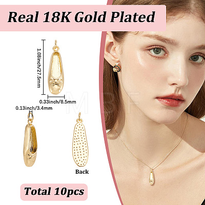 10Pcs Brass Pendants KK-SC0007-87-1