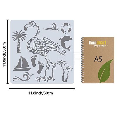 PET Plastic Drawing Painting Stencils Templates DIY-WH0244-097-1