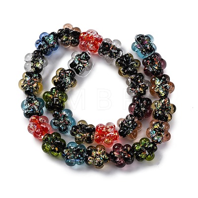 Handmade Dichroic Foil Glass Beads Strands DICH-U001-04H-1