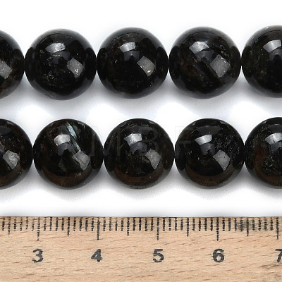 Natural Glaucophane Beads Strands G-L642-B03-12mm-1