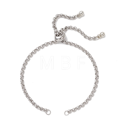 3Pcs 3 Styles 304 Stainless Steel Rolo Chain Slider Bracelet Making AJEW-JB01503-1