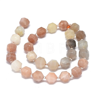 Natural Multi-Moonstone Beads Strands G-O201B-69A-1