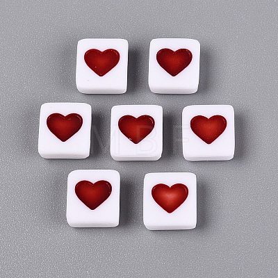 Opaque Acrylic Enamel Beads SACR-Q001-19B-1