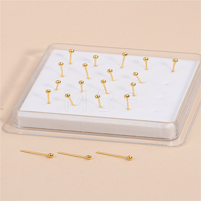 20Pcs Round Brass Nose Studs WGFA8C5-01-1