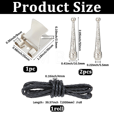 DIY Flower Bolo Tie Making Kit DIY-GF0014-25A-1