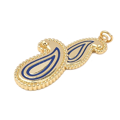 Brass Enamel Pendants KK-K408-43B-01-1