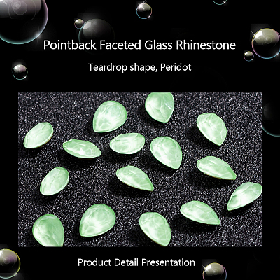 DIY Pointed Back K9 Glass Rhinestone Cabochons RGLA-OC0001-28-1