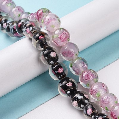 Handmade Lampwork Beads Strands LAMP-K027-05-1