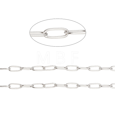 304 Stainless Steel Paperclip Chains CHS-F010-01B-P-1