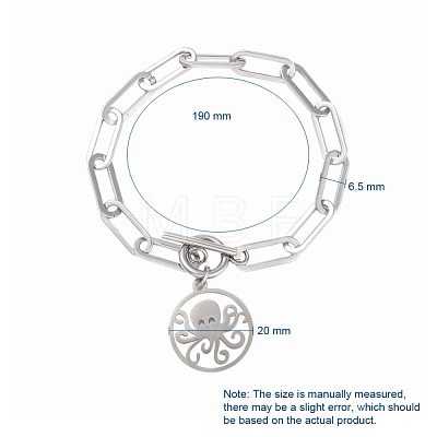 304 Stainless Steel Charm Bracelets BJEW-JB05033-1