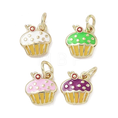 Brass Enamel Charms KK-K368-17G-1
