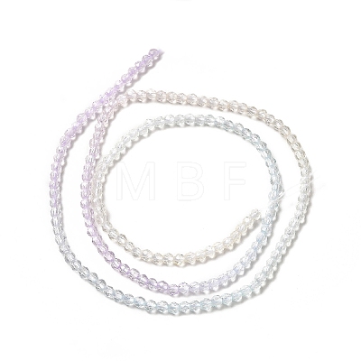 Transparent Gradient Color Glass Beads Strands GLAA-H021-01A-05-1