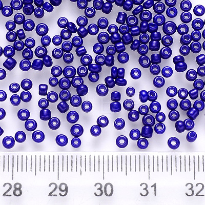 8/0 Baking Paint Glass Round Seed Beads SEED-S036-01B-07-1