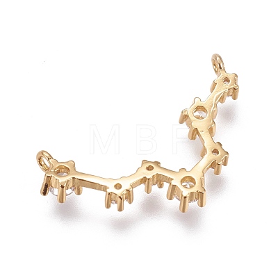 Brass Micro Pave Cubic Zirconia Pendants ZIRC-F099-20G-01-1
