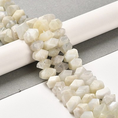Natural White Moonstone Beads Strands G-N327-05-04-1