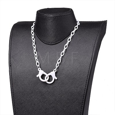 Personalized ABS Plastic Cable Chain Necklaces NJEW-JN03310-07-1