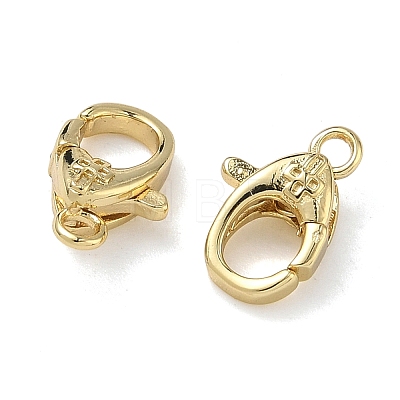 Cross Brass Lobster Claw Clasps KK-H256-03G-02-1