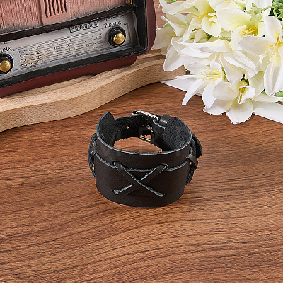 Imitation Leather Cord Bracelets for Men BJEW-CL0001-55A-1