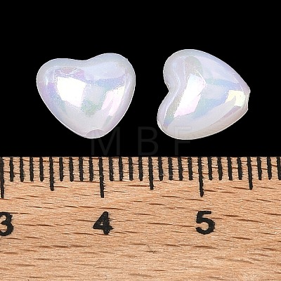 Plating Opaque Acrylic Imitation Shell Beads OACR-P039-07A-1