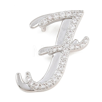Brass Micro Pave Clear Cubic Zirconia Pendants CU-CBA8481-01P-F-1