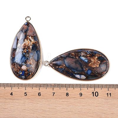 Dyed Synthetic Imperial Jasper Pendants G-P529-02G-1
