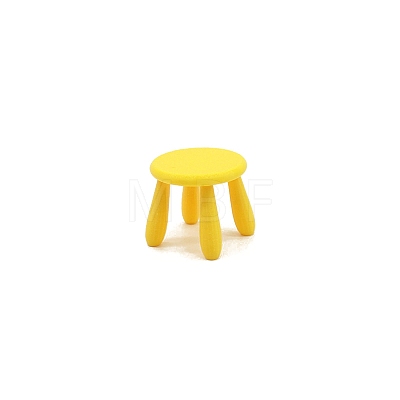 Plastic Round Stool Miniature Ornaments PW-WG2912C-01-1